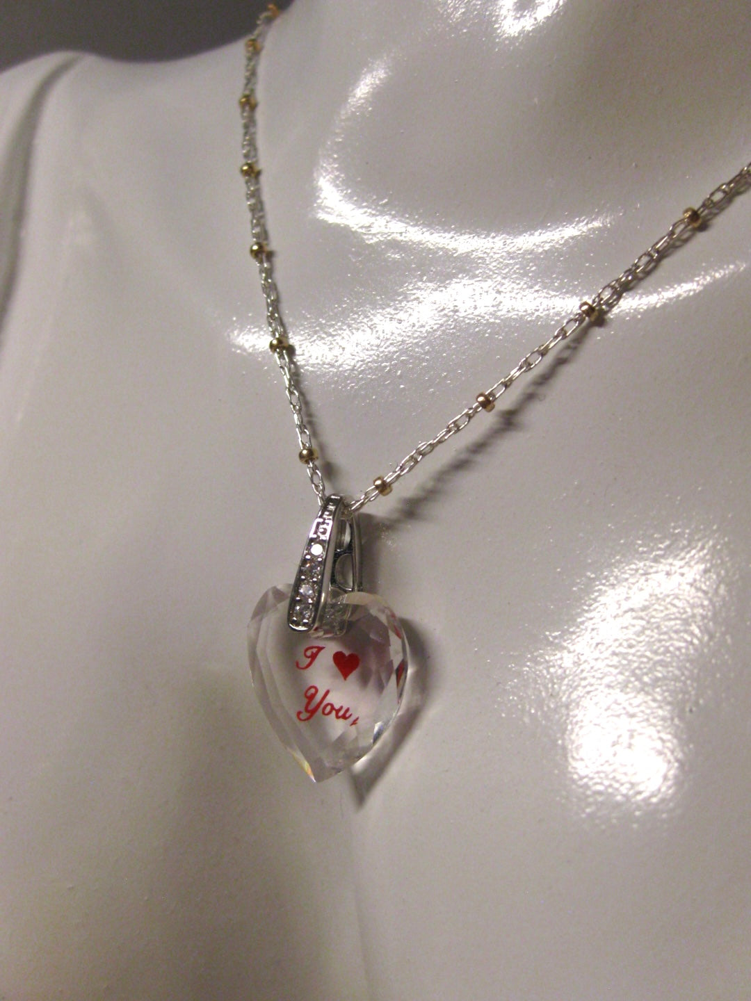 “I ❤︎ You” Vintage Swarovski Pendant