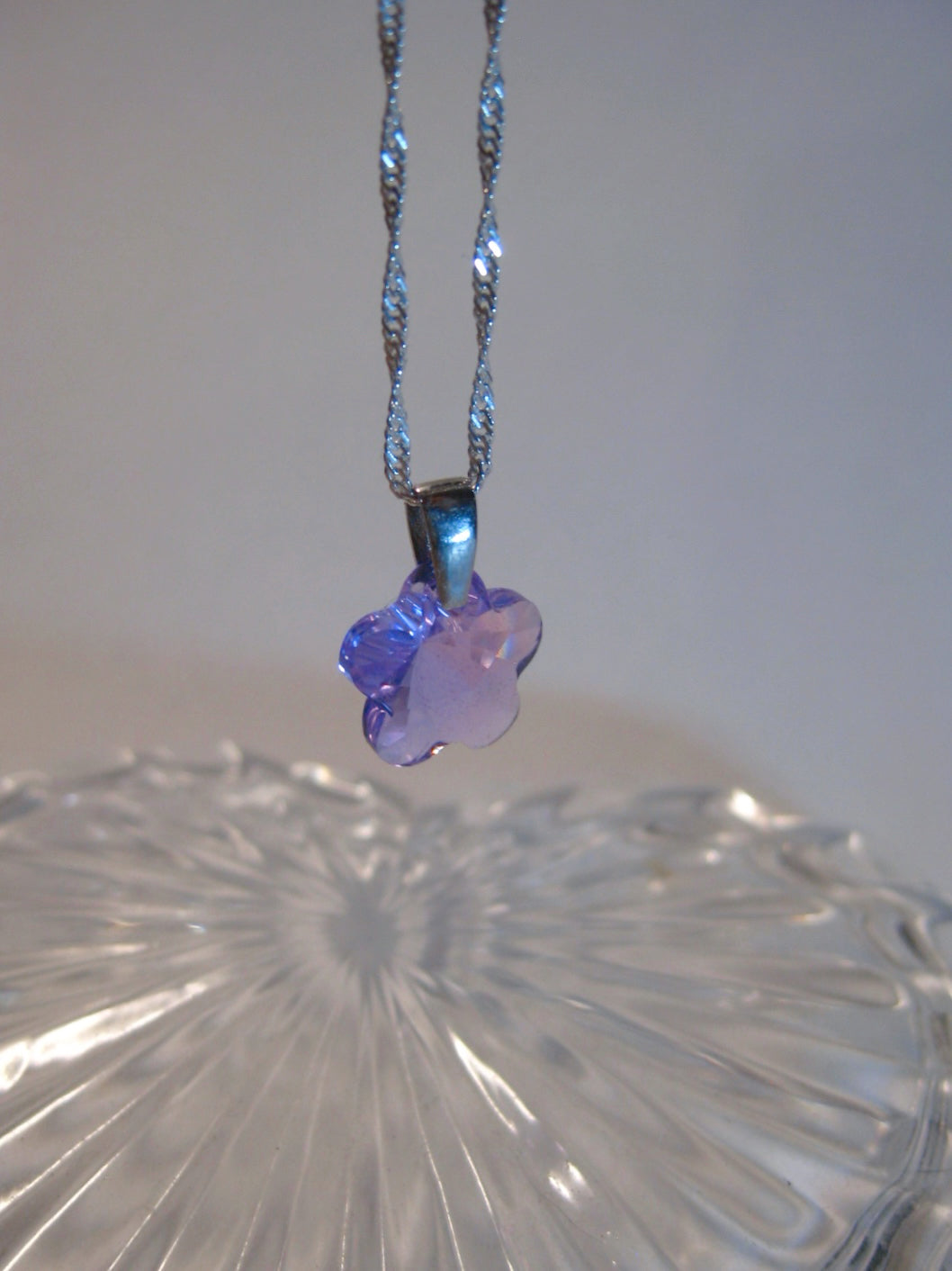 Sweet Purple Swarovski Crystal Necklace