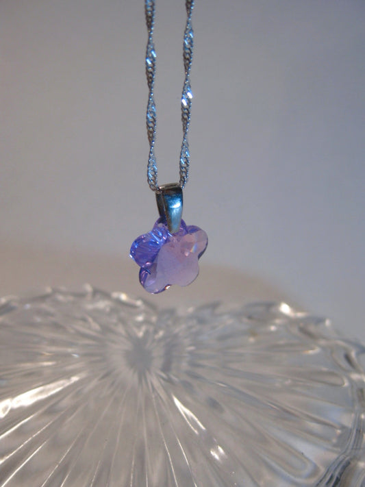 Sweet Purple Swarovski Crystal Necklace