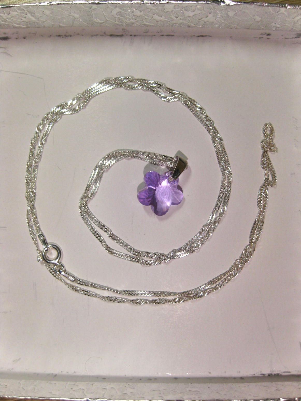 Sweet Purple Swarovski Crystal Necklace