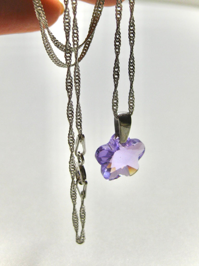 Sweet Purple Swarovski Crystal Necklace