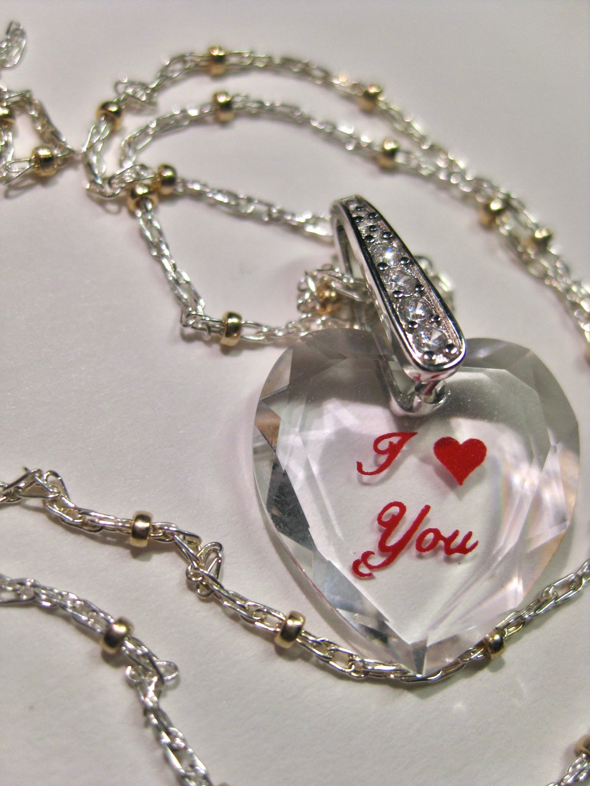 “I ‪‪❤︎‬ You” Vintage Swarovski Pendant