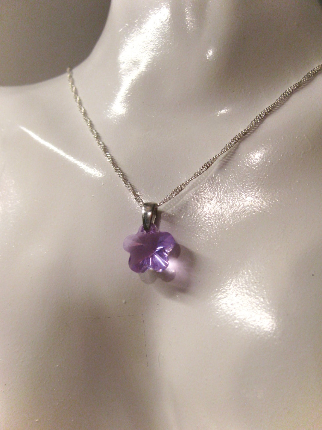 Sweet Purple Swarovski Crystal Necklace